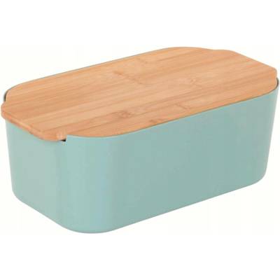 Chlebník s prkénkem Excellent Houseware zelený plast