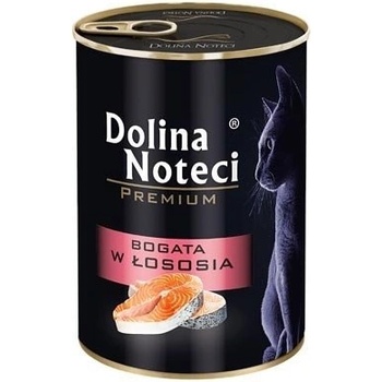 Dolina Noteci Premium за котки, богат на сьомга, 400 г