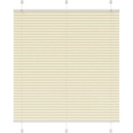 vidaXL Плисирана щора Cream 120x100 cm Ширина на плата 119, 4 cm (4015283)
