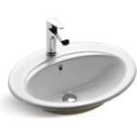 Inter Ceramic Мивка за баня ICC 5547, монтаж върху плот, порцелан, бял, 56x49x19см (5547)