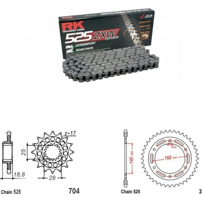 RK Racing Chain Řetězová sada BMW F 650 GS 09-12