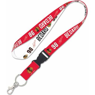 Šňůrka na krk Wincraft Connor Bedard Chicago Blackhawks NHL Lanyard buckle 1
