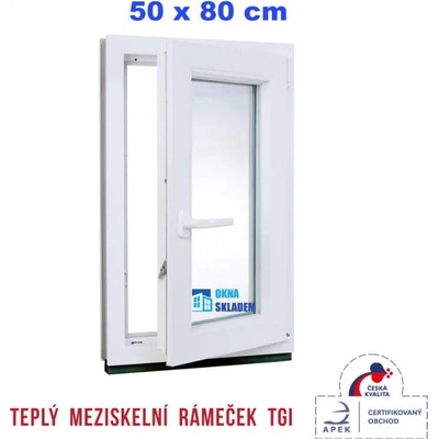 ERKADO 50 x 80 cm bílé |otevíravé i sklopné pravé