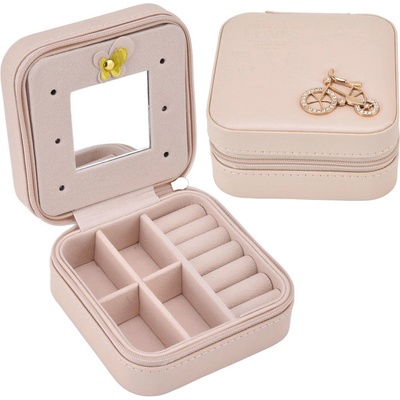 Verk 01785 šperkovnice se zrcátkem starorůžová