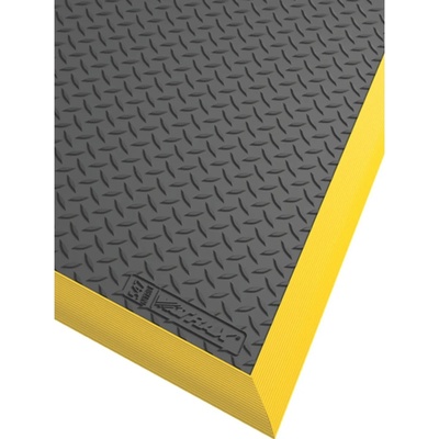 Notrax 547 Diamond Flex Nitrile Protiúnavová rohož s diamantovým vzorom odolná voči olejom čierna / žltá 97 x 163 cm