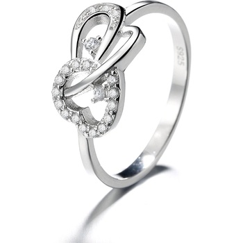 DELIS Пръстен от сребро 925, jw1349, дизайн на сърце, с родиево покритие (jw1349)