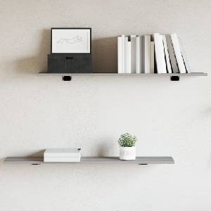 vidaXL Стенни рафтове 4 бр сив сонома 100x20x1, 5 см инженерно дърво (838293)