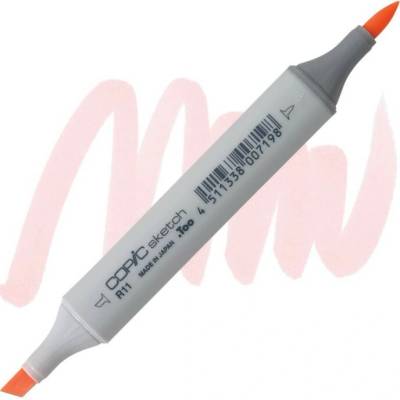Lihová fixa COPIC Sketch oboustranná Brush & Chisel, Pale cherry pink (R11)