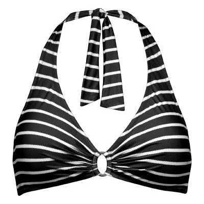 Lidea Дамско бикини горнище Lidea Women's Line Up Halter Bikini Top - Black / White - размер 42 (150-6296-0120)