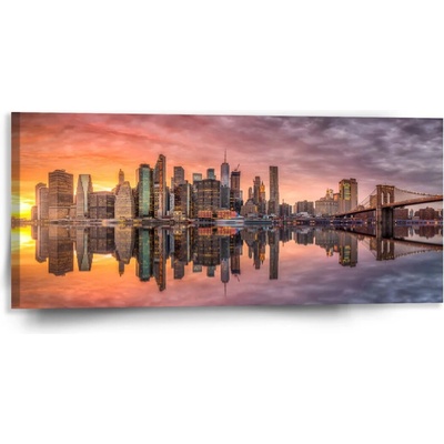 Sablio Obraz New York Západ slnka - 110x50 cm
