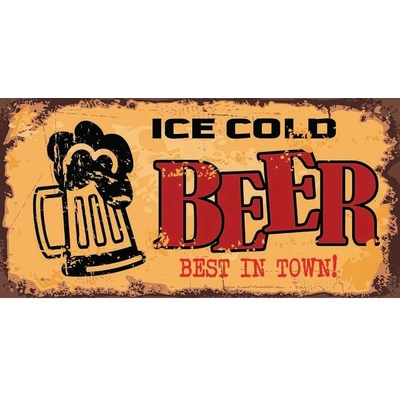 Ceduľa Ice Cold Beer - Best In Town!