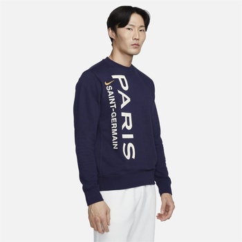 Nike Блуза Nike Paris Saint-Germain Crew-Neck French Terry Sweatshirt Adults - Blue/Gold