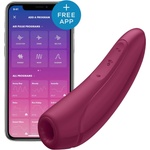 Satisfyer Curvy 1+ - вибратор за клитор с въздушни вълни с управление чрез приложение (червен)