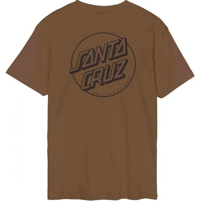 Santa Cruz Tonal Opus Dot Stripe T-Shirt Chestnut