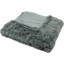 Kvalitex Luxusná deka s dlhým vlasom TMAVE SIVÁ 150x200