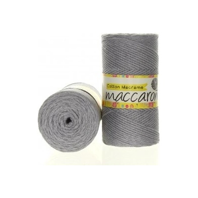 Maccaroni Cotton Macrame šedá 49
