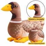 LEAN Toys Plush Mascot Cuddly Toy Duck Brown Yellow 28cm