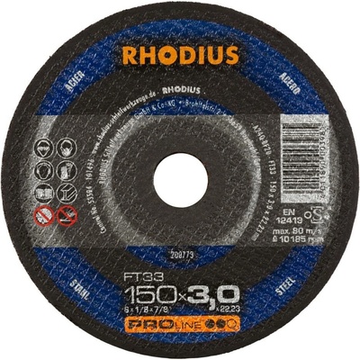 RHODIUS Ruční řezný kotouč FT33 150 x 3,0 x 22,23 PROline 200773