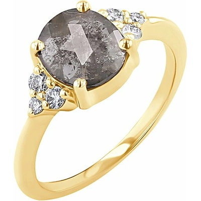 Eppi Prsteň so sivým salt and pepper diamantom Mirko R46154