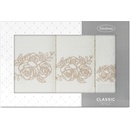 Eurofirany sada uterákov 30 x 50 cm + 50 x 90 cm + 70 x 140 cm krémová 3ks