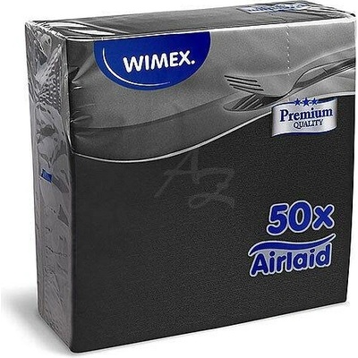 Airlaid ubrousky Premium černé 50ks 40x40cm