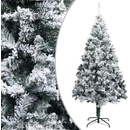 vidaXL Zasnežený umelý vianočný stromček zelený 180 cm PVC