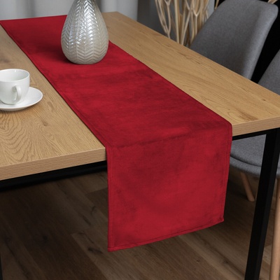 Biante Zamatový behúň Velvet Prémium SVP-038 Sýto červený 35x140 cm