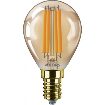 Philips LED filament žárovka E14 P45 6W 40W 470lm 1800K nestmívatelná, jantarová