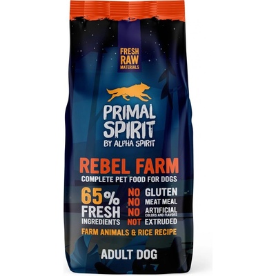 Primal Spirit Dog 65% Rebel Farm 12 kg