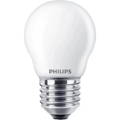 Philips LED žiarovka Ball E27 P45 3,4W = 40W 470lm 2700 Warm Filament Milky Dimmable
