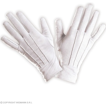 Bílé rukavice po zápěstí