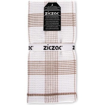 ZicZac Кърпи за съдове в комплект от 3 бр. 50x76 cm Duo Waffle - ZicZac (ZZ0589BROWN)