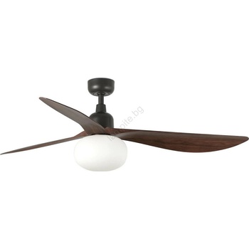 Faro Barcelona FARO 34362WT-11L Таванен вентилатор OUTWOOD L 1xE27/15W кафяв/черен Ø150 см WT IP44+дистанционно управление (FA34362WT-11LA)