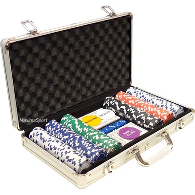 Алуминиево куфарче с 300 покер чипа с номинали