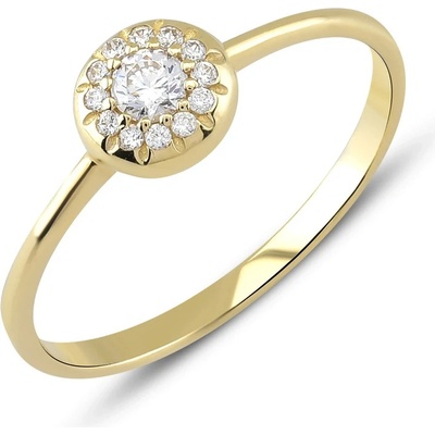Lillian Vassago Elegantní zlatý prsten se zirkony LLV22 GR026