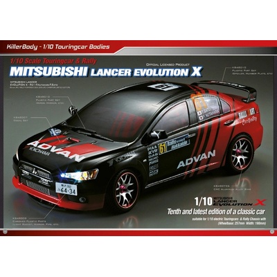 Killerbody karosérie Lancer EVO X Rally 1:10