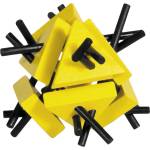Fridolin Логически 3D пъзел Fridolin Triangles With Sticks Yellow - Black