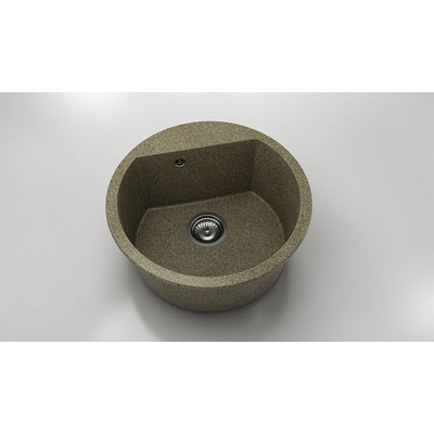 FAT Кръгла мивка Vanguard 223, Granicite, 330 Walnut Toffee, с включен сифон