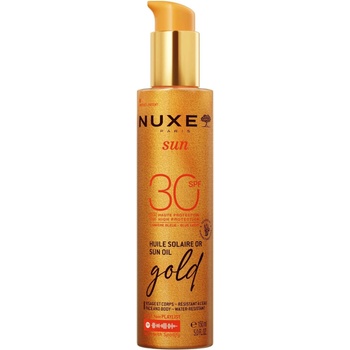 NUXE Sun Олио за придобиване на тен със златисти частици, SPF30, 150 ml