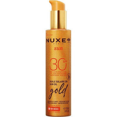 NUXE Sun Олио за придобиване на тен със златисти частици, SPF30, 150 ml