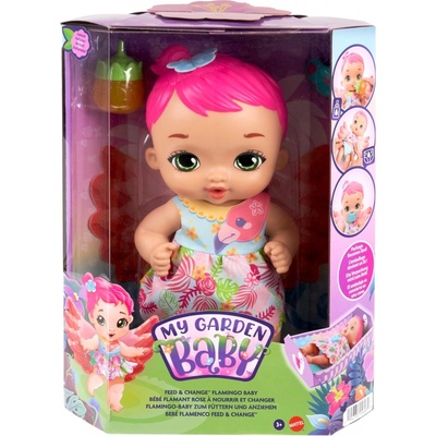 Mattel My Garden Baby Miminko plameňák s růžovými vlasy GYP09