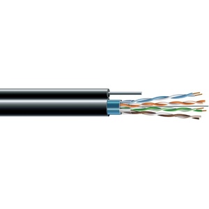ECG Кабел cat. 5e F/UTP 100 MHz PE, черен, с UV защита и стоманено жило - 500 м - ECG E7091056 (E7091056) - officeshop