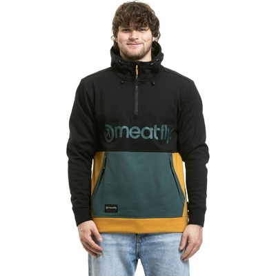 Meatfly мъжка технична суитшърт Tason Black / Chai Tea Meatfly | Cheren | МЪЖЕ | XXL