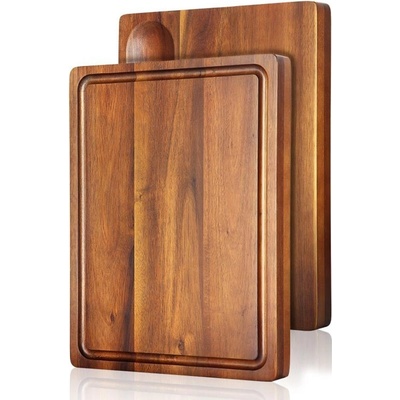 Dellinger Akáciové kuchyňské prkénko 410x310x38 mm, frézované – Zboží Dáma