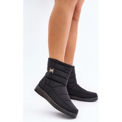 Lightweight women's snow boots with zip black Mezitha šedé