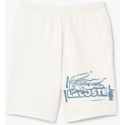 Lacoste Поларени къси панталони Lacoste Cotton Graphic Fleece Shorts - Cream