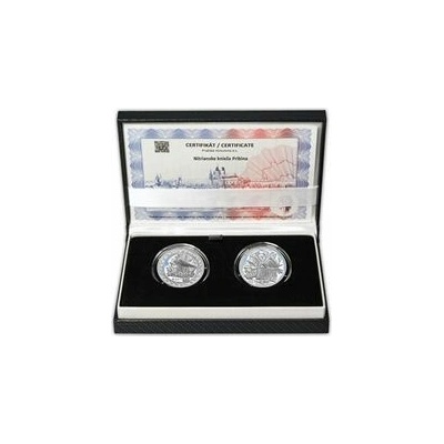 Nitrianske knieža Pribina návrhy mince 100 € sada Ag medailí 1 Oz patina