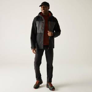 Regatta Яке Regatta Mens Maland Waterproof Hooded Jacket - Ash/Blk