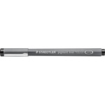 STAEDTLER black pigment liner, chisel tip with line width 0.3 - 2.0 mm, indelible pigment ink, long metal tip, long service life, 10 fineliners in a cardboard case, 308 C2-9 (308 C2-9 VE)