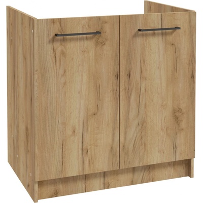 Deftrans Dřezová kuchyňská skříňka Mito 2D, zlatý dub, 80 x 82 x 46 cm – Zboží Dáma